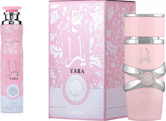 Lattafa Yara Parfum 100 ML+ Yara Body Spray 200 ML + Yara Airfreshener 300 ML