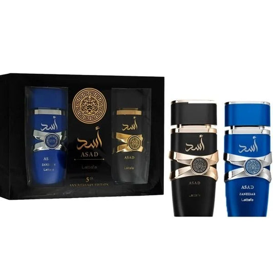 Lattafa Asad 5th Anniversary Giftset 2 pcs - Asad 100 ml + Zanzibar 100 ml EDP